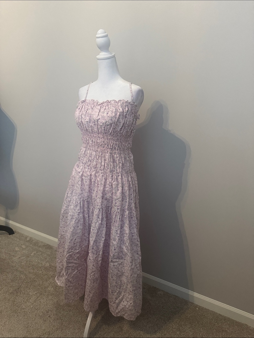 Elodie Lavender Floral Maxi Dress